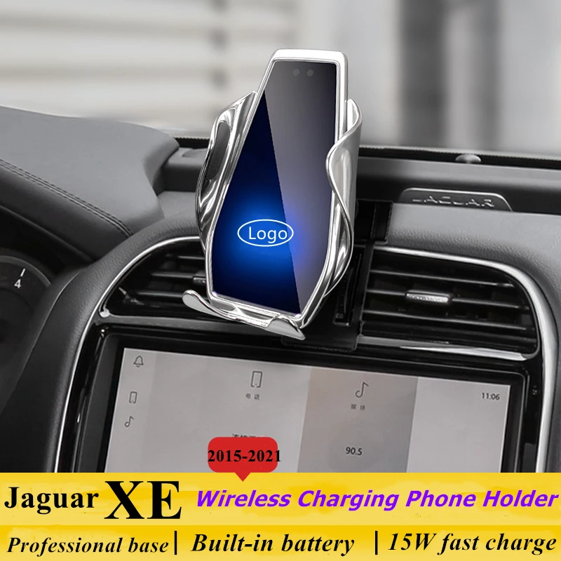 

Dedicated for Jaguar XE 2015-2021 Car Phone Holder 15W Qi Wireless Charger for iPhone 11 12 Pro Xiaomi Samsung Huawei Universal