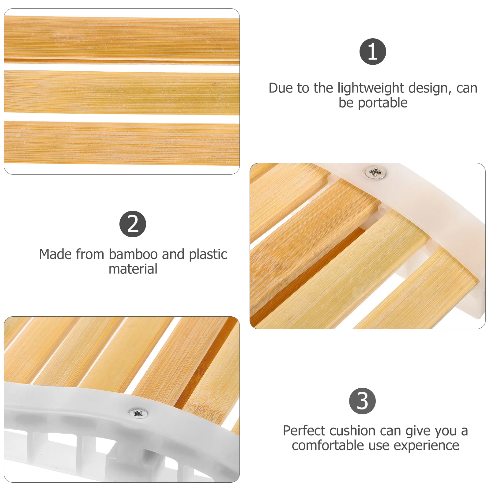 

Frame Square Cooling Pad Ergonomic Office Mat Summer For Bedroom Chair Bamboo Sitting Light Weight Portable Car Seat Cushion