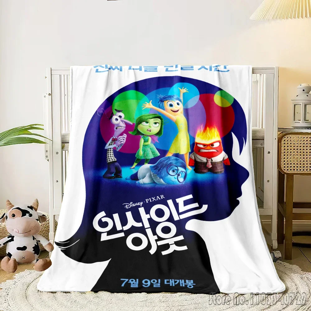 Anime Inside Out Cartoon 3D Printed Home Cute Kids Blanket Throw for Bed Sofa Decor Fleece Nap Blankets Boys Girls Children Gift