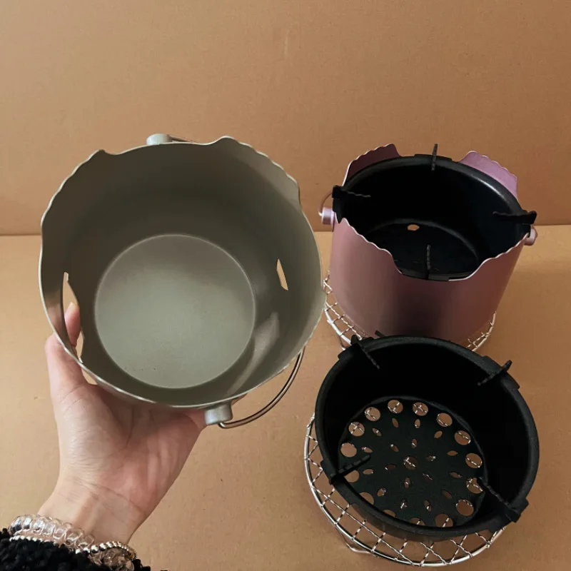 

Mini carbon stove, portable outdoor household barbecue, stainless steel Korean-style barbecue grill