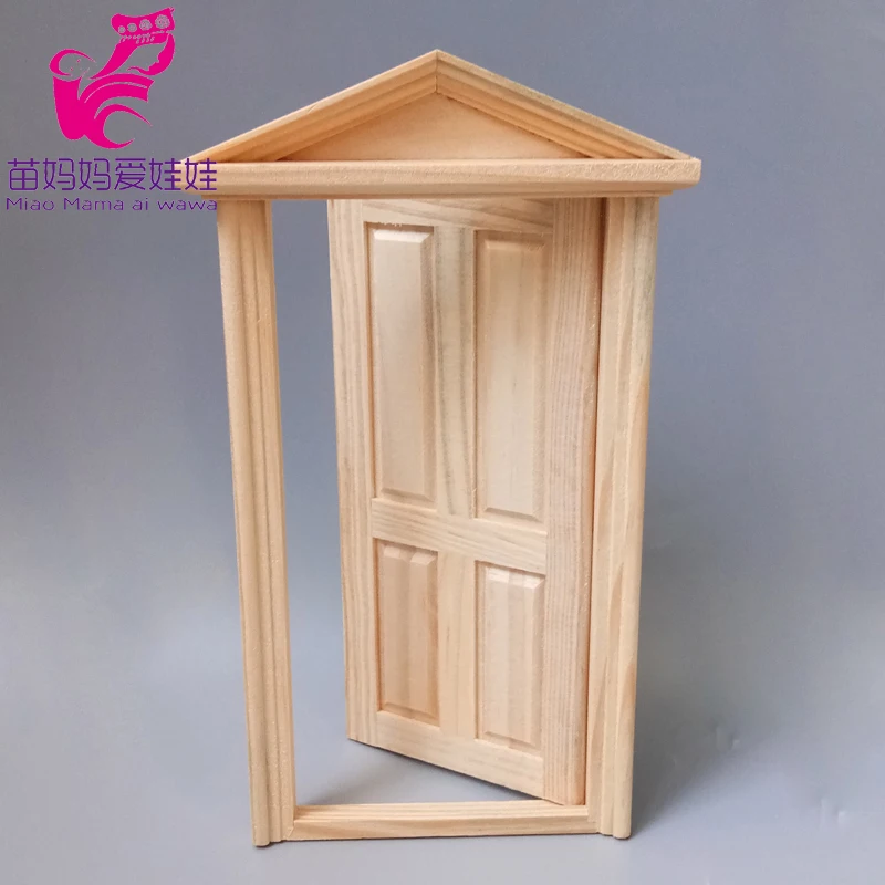 1:12 1:8 BJD Doll House Mini Furniture Model Bedroom Retro European Bed Doll House Diy Furnitures