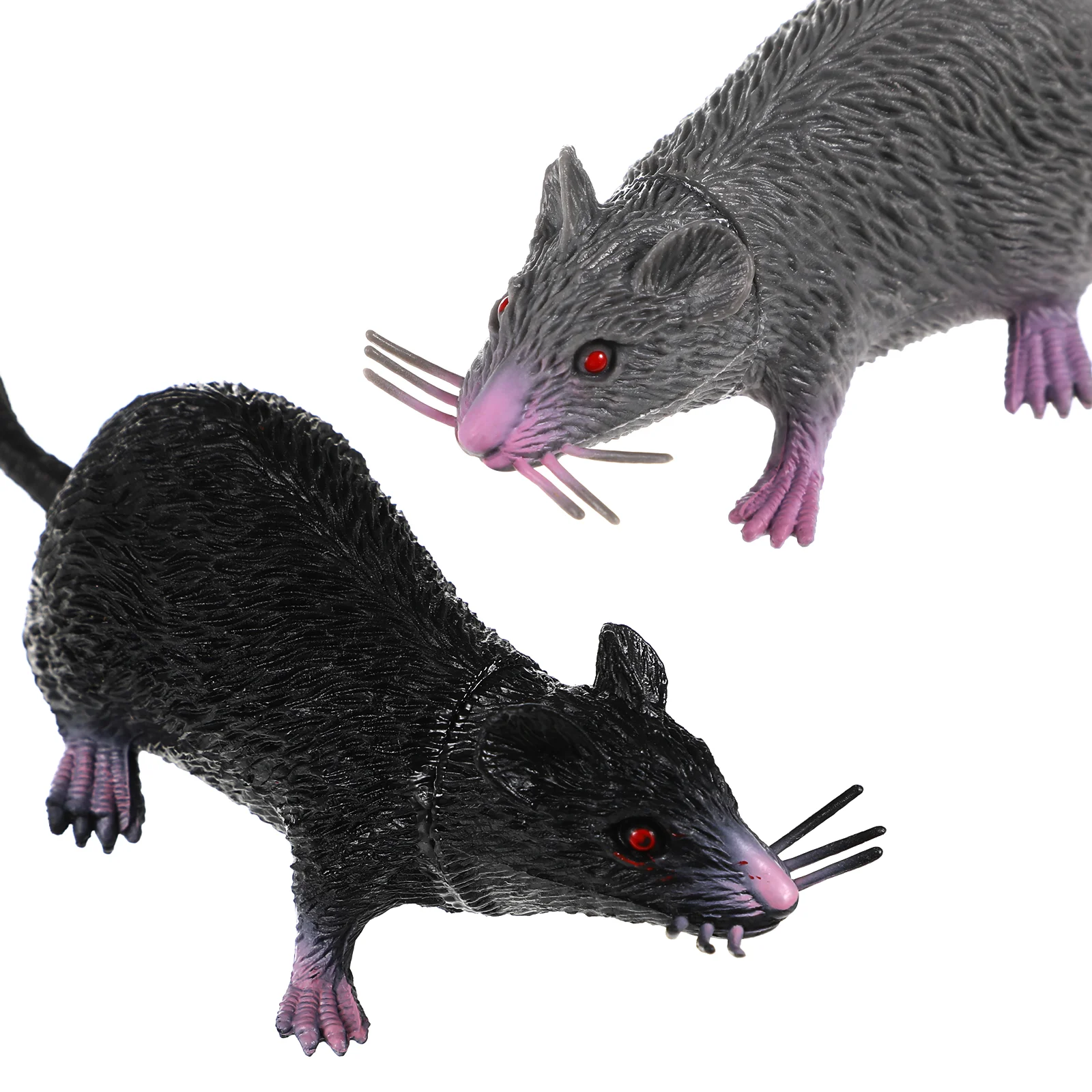 

2 Pcs Party Supplies Little Mouse Simulation Toy Cat Fake Rats Pranks Tricks Spooky