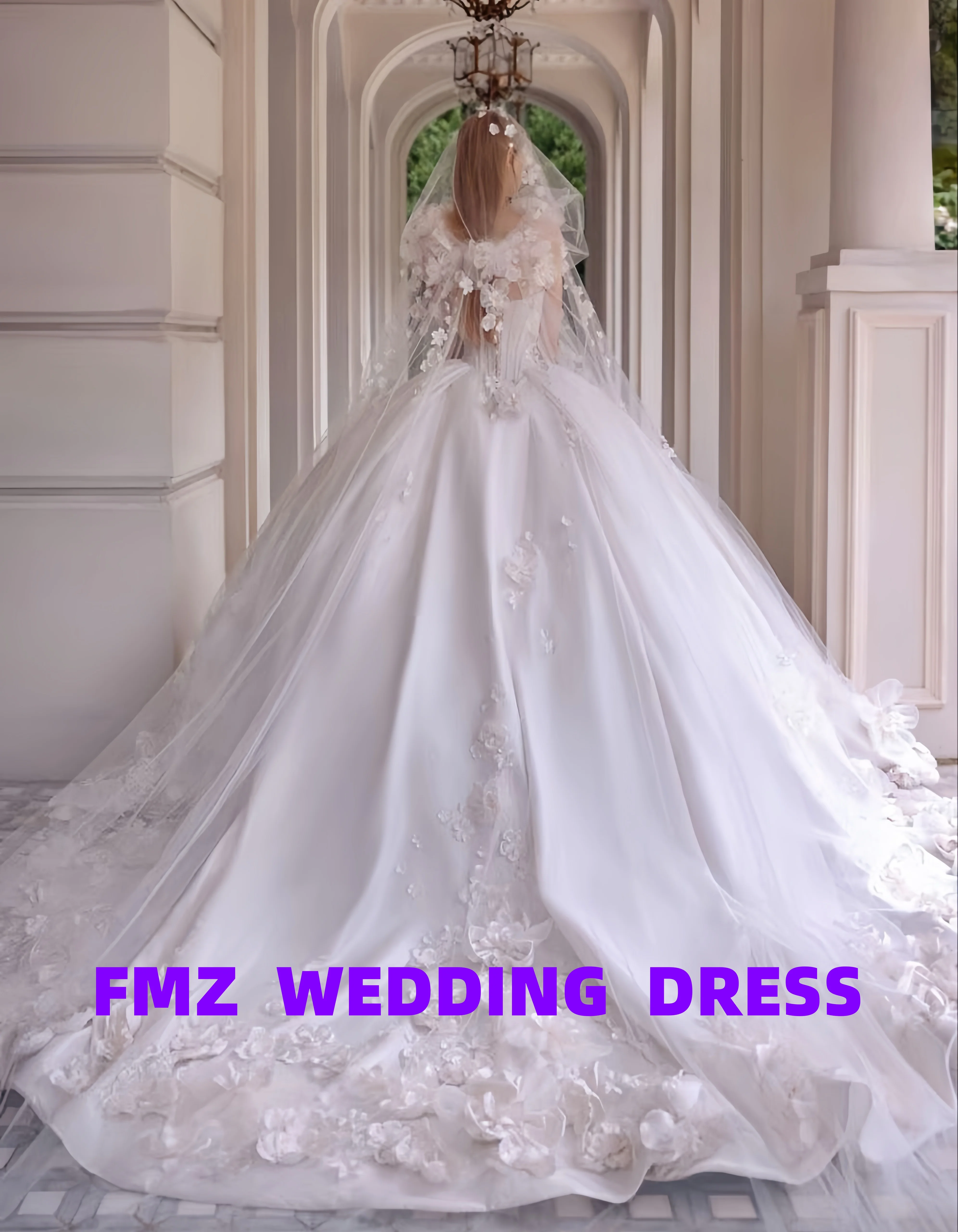 Personnalisé bretelles sans manches robe de bal décalcomanie élégante robes de novia robe de mariée vestidos para mujer robe de mariée