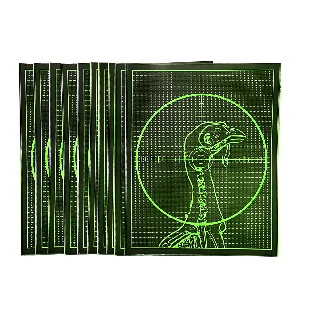 10Pcs 35 * 28CM Splash Green Grid Background Turkey Shooting Practice Target Stickers Color-impact