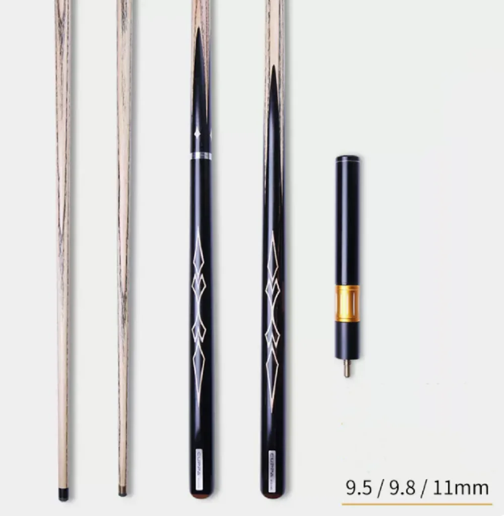 

CUPPA 57" Tiger Teeth Snooker Billiards Pool Cue Stick 9.5mm/9.8mm/11mm + Extender + Case Holder