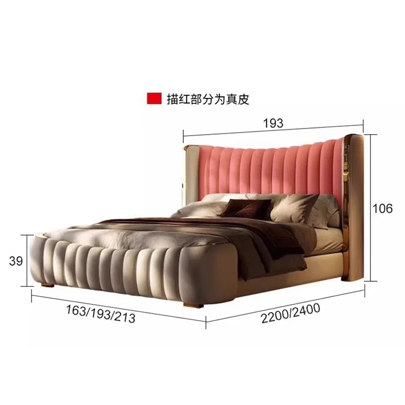 إطارات سرير تخزين جمالية مقاس كوين منضدة متعددة الوظائف سرير شمالي فاخر أثاث غرفة نوم موبليس بارا الحجار