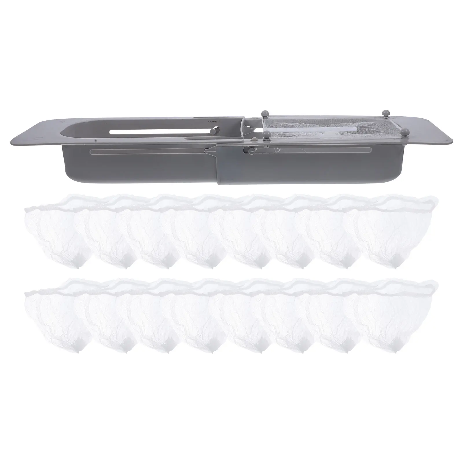 

Kitchen Sink Draining Rack Expandable Sink Holder with Filter Nets Adjustable Sponge Soap Tray Organizer Dishwashing Drying