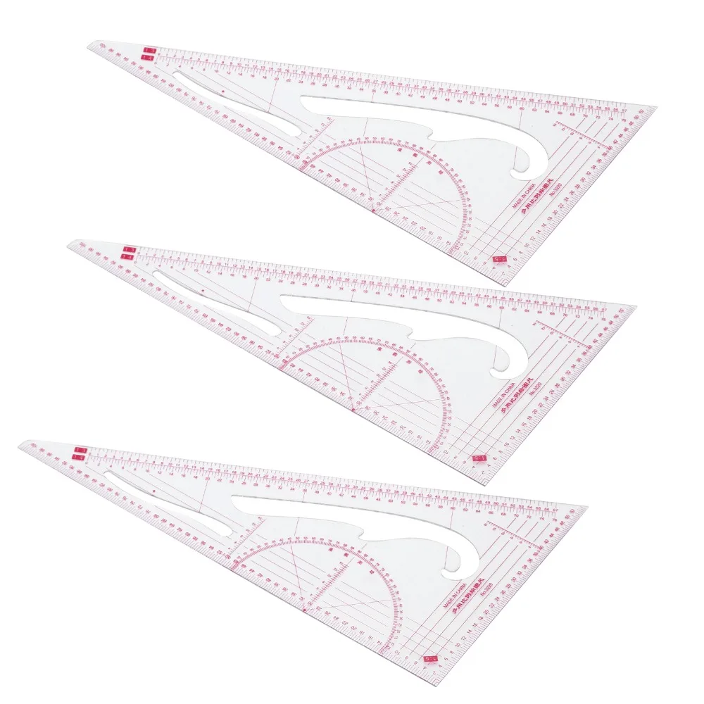 3pcs Flexible Sewing Ruler Precise Measurement Scale Clear Markings Garment Ruler Multifunctional Ruler Sewing Supplies