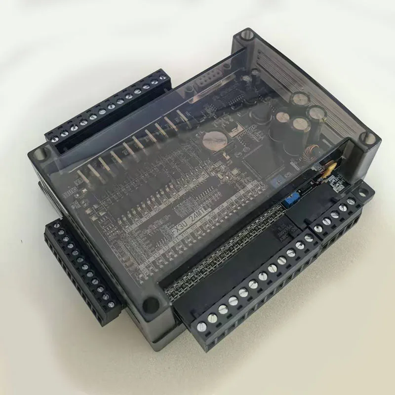 

DC24V STM32 FX3U-24MT ПЛК Промышленная плата управления 6AD 2DA 14 входов 10 транзисторных выходов RS485 RTC связи с корпусом