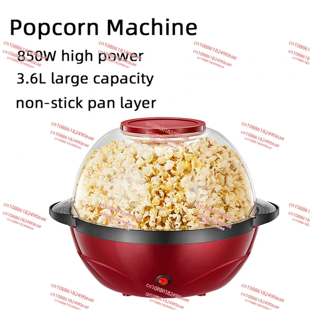 

850W Electric Popcorn Maker, Fully Automatic Hot Air Popcorn Machine for Home & Commercial Use