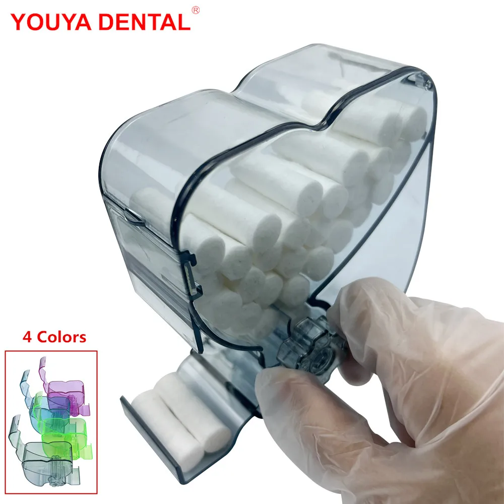 1pcs Dental Cotton Roll Dispenser Holder Heart-Shaped Cotton Storage Box Case Rotary Type for Dentistry Lab Dentist Clinic Tools