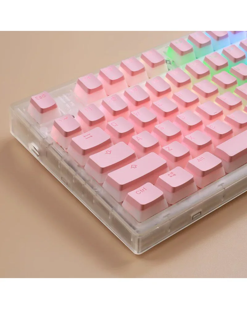 

Keycap pbt mechanical keyboard personalized custom pudding light transmission 68/87 keys 104 custom oem