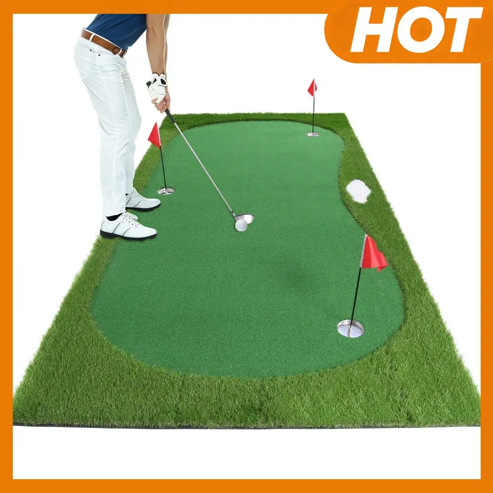 

Тренажерный коврик для гольфа с подставкой для мячей и регулируемым наклоном 3х1,5 м для отработки ударов паттингом
