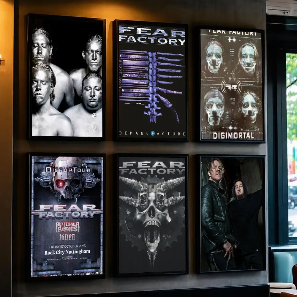 band F-Fear Factory-Y Poster Removable Wall Sticker for Home Cafe Bar Office Interior Decor
