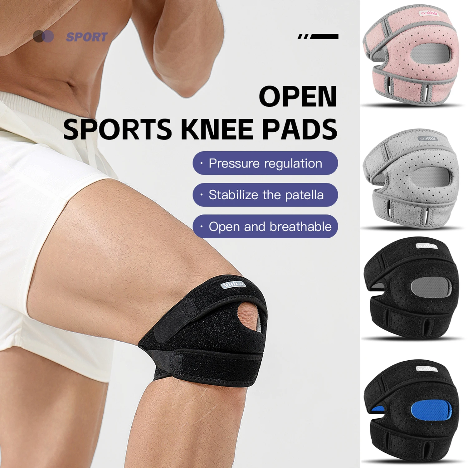 

Sports Patella Strap Running Jump Rope Fitness Knee Protection Meniscus Professional Equipment Knee Protectors