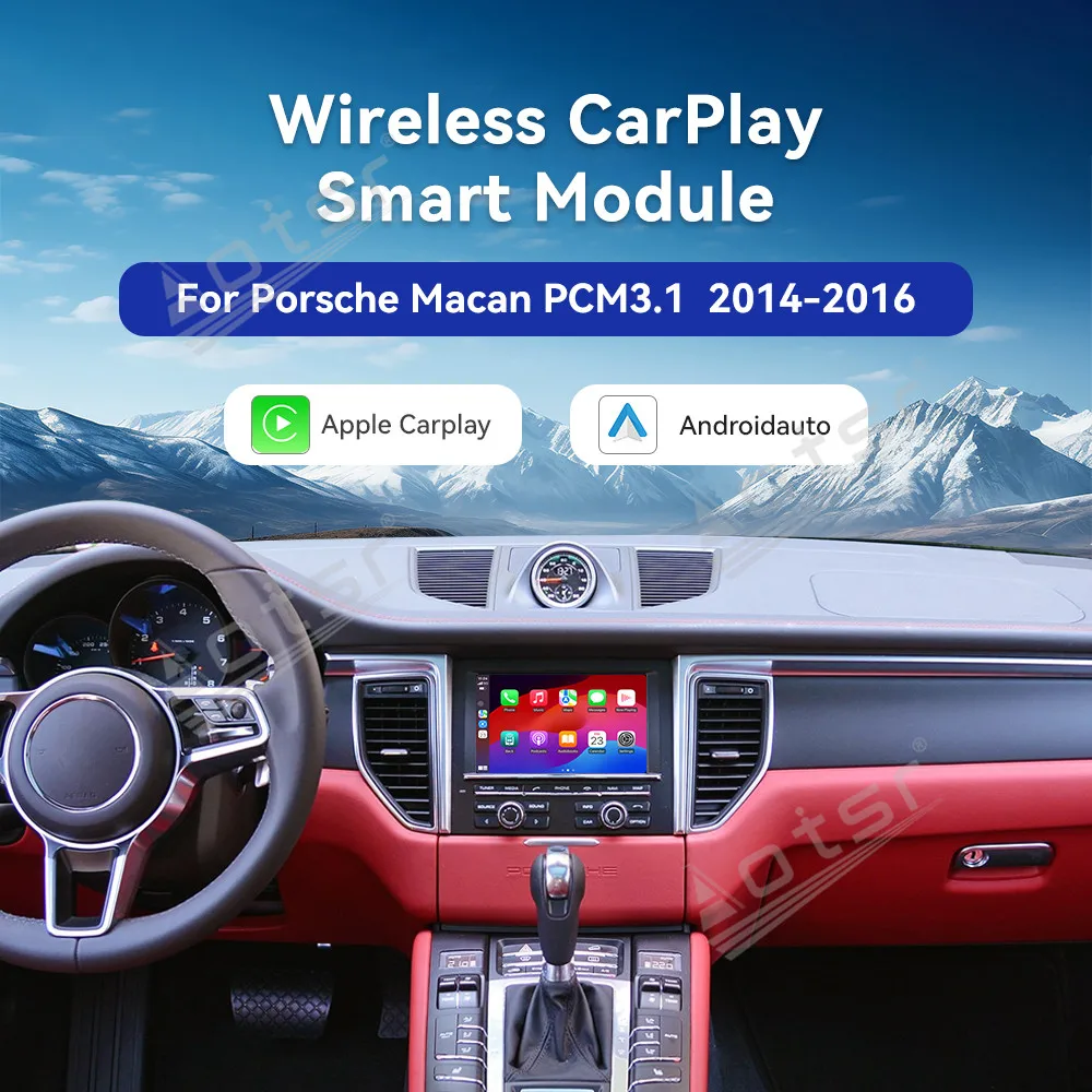 

Car Smart Module For Porsche Macan 2014-2016 PCM3.1 Multimedia Wireless Carplay Decoder Box Android Auto Link Air Play