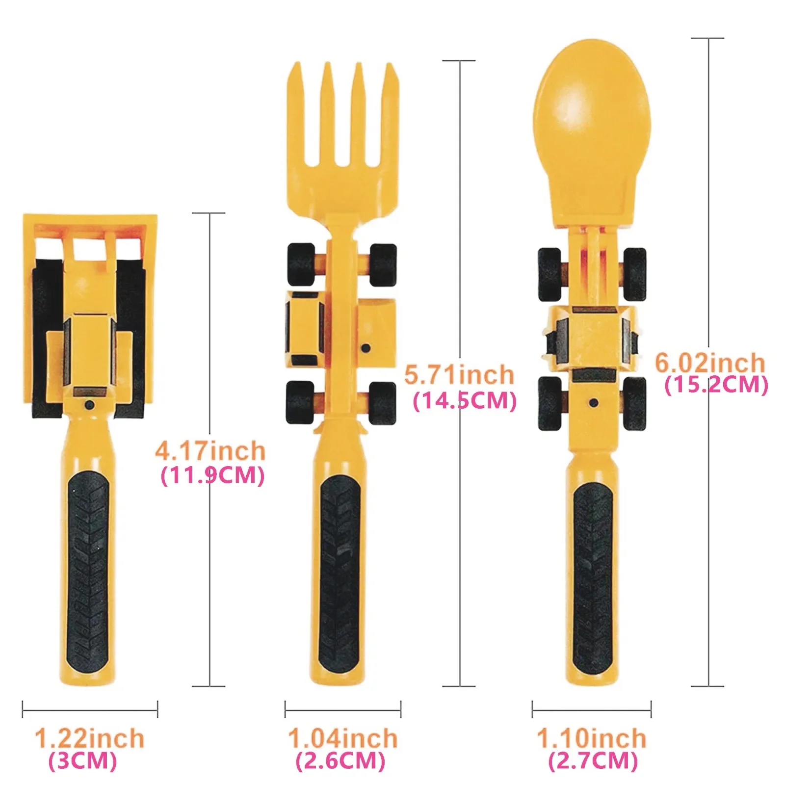 New Creative Children's Car Tableware Set Dinner Plate Spoon Bulldozer Excavator Shovel Fork Dinnerware Sets Kitchen Tableware