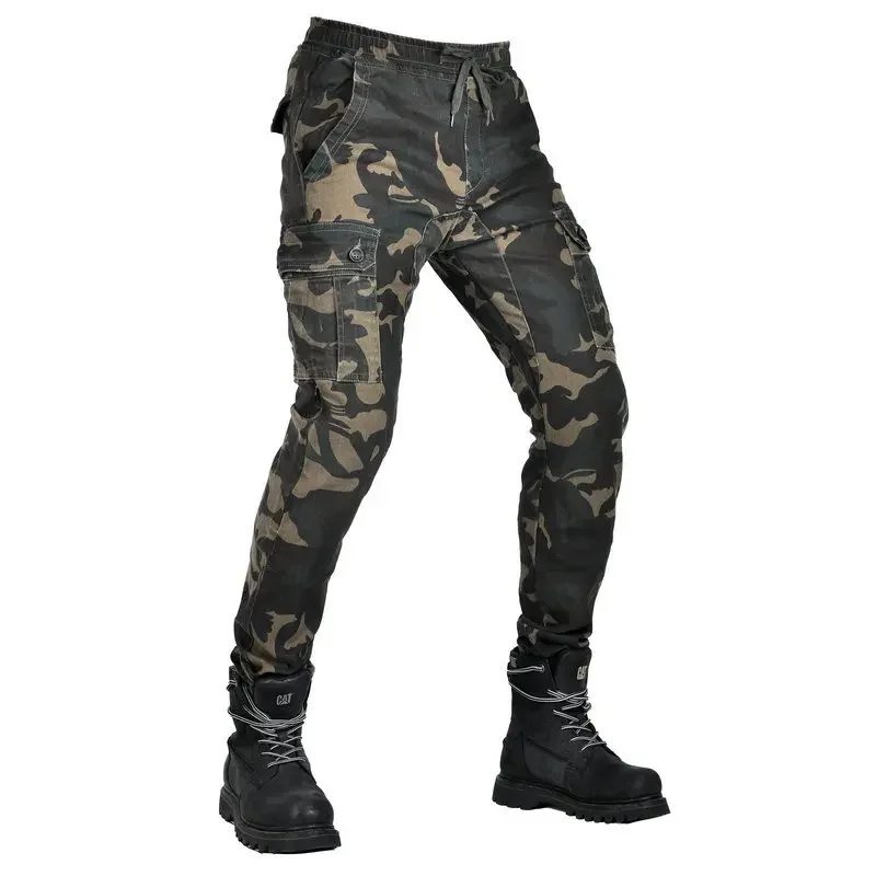 

Camouflage Trousers Tooling Locomotive Pants High Qualit Moto Protective Riding Motorcycle Parts For Women Men Man Jeans Pants