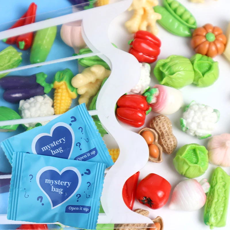 

20 Mini Resin Vegetable Decoration Ornaments Blind Bags Creative Home Kitchen Simulation Accessories Blind Boxes Birthday Gifts