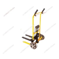 Mini 200kg load-bearing forklift, portable manual handling stacker, light and small househol lift truck, hydraulic unloading