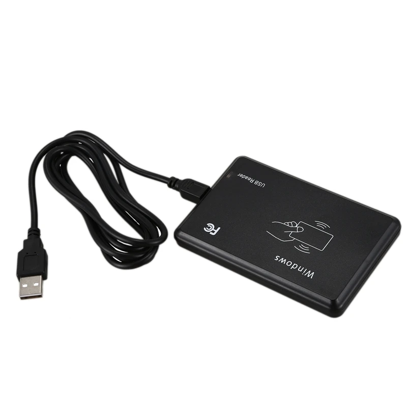 USB RFID Desktop Card Reader ID, Leitor de Cartão Contactless, 2X