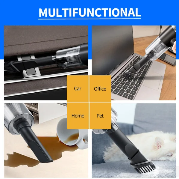 مكنسة كهربائية صغيرة محمولة ، طاقة عالية ، إزالة غبار قوية ، أداة تنظيف منزلية تلقائية للسيارة ،