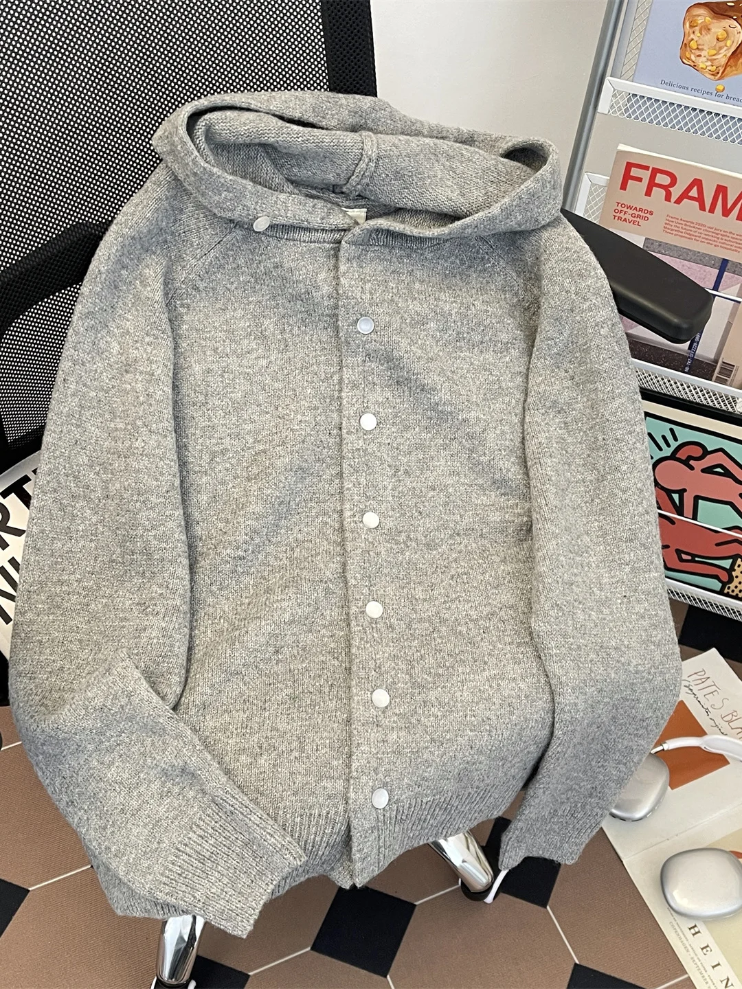 

Laid-ba японский вязаный свитер с капюшоном Thiened мужской осенне-зимний модный брендовый теплый верхняя одежда повседневный Sle