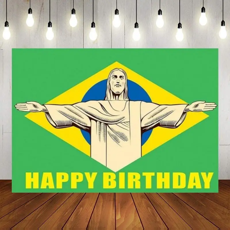 Brazilian Style Birthday Decoration Background Samba Photography Backdrops Banner Photo Hot Custom Backdrop Freedom Party Studio