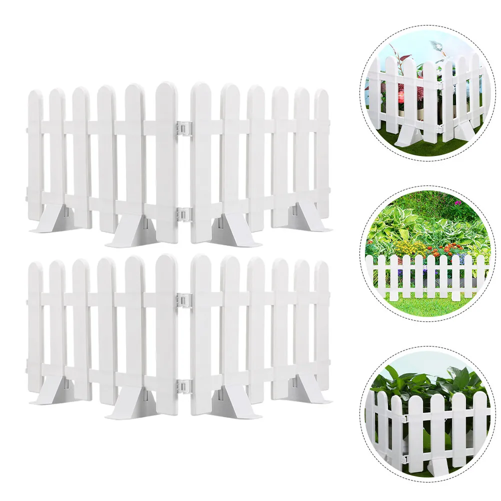 

4 шт. белых пластиковых декоративных бордюров для сада и ландшафта, для гостиной, спальни, декора стен, клумб, дорожек, газонов