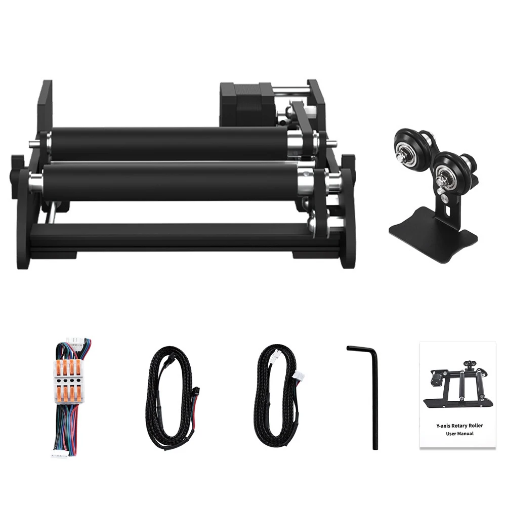 

Электрический регулируемый поворотный роликовый стол для лазерной гравировки цилиндрических банок - Аксессуар для лазерного гравера