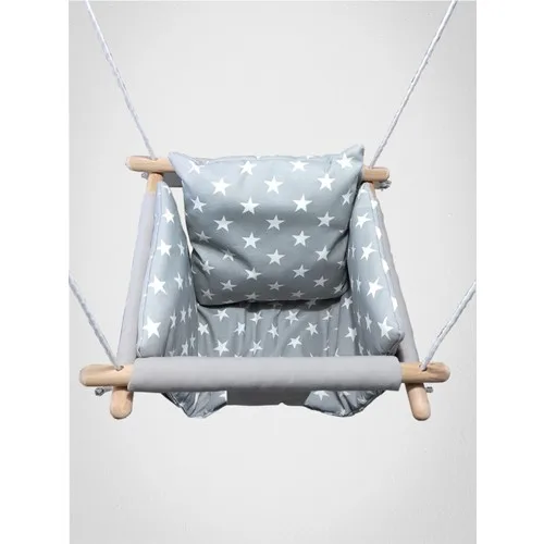 All Wood Star Pattern Ceiling Hang Tab Portable Household Type Child Baby Swing Hammock