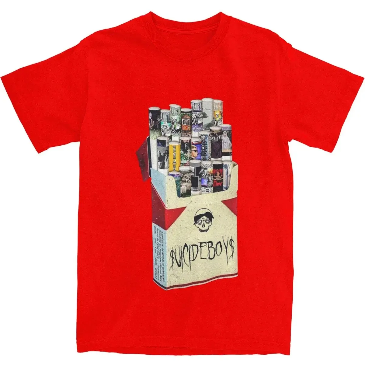 Awesome Vintage Suicideboys Cigarette Album T Shirt Men Women Pure Cotton Tees Shirt New Arrival Clothing New Men\'s T-shirt