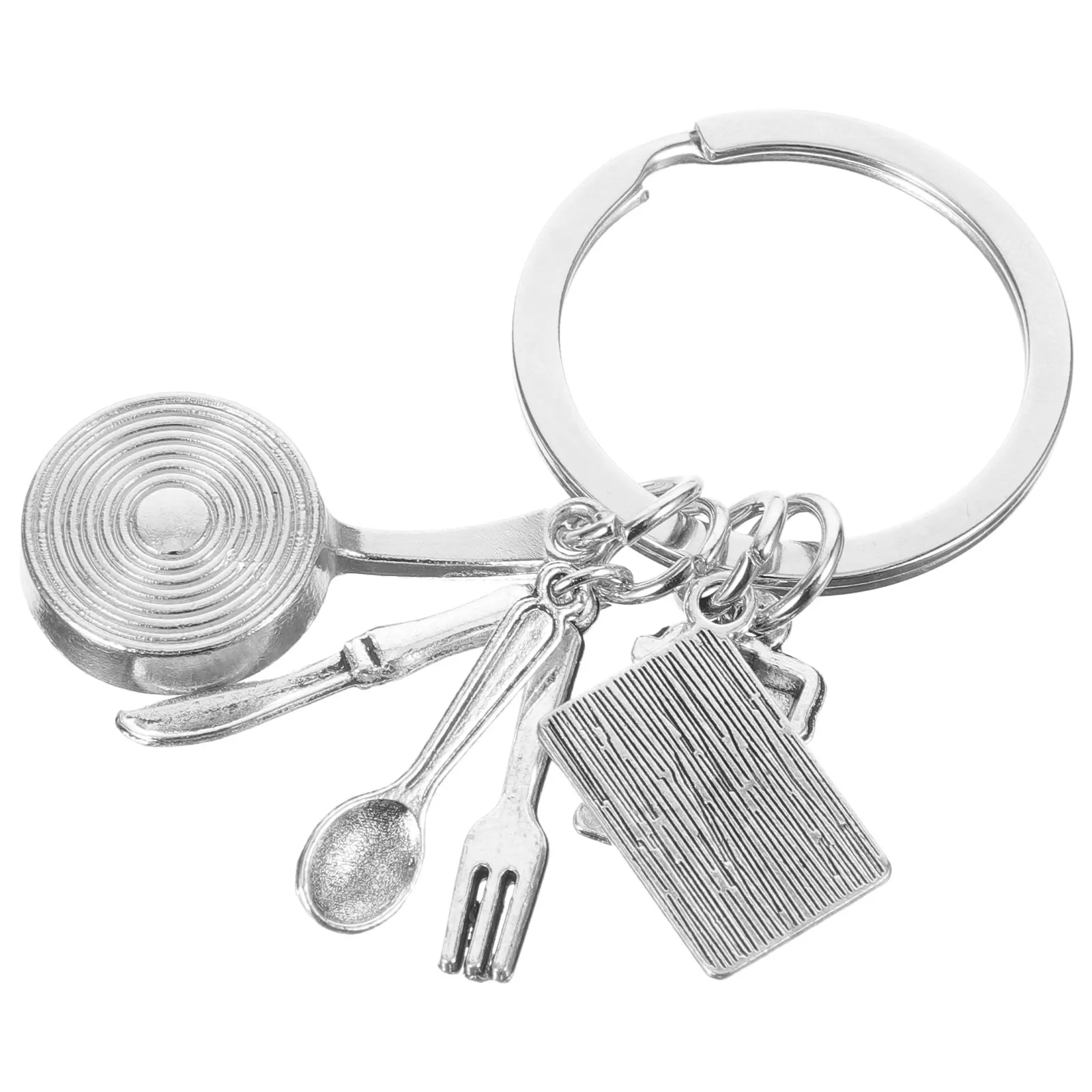 

2Pcs Keychain Fried Egg Tableware Charm Lightweight Scratch-Resistant Pendant for Keys Backpack Handbag Decor Gift Accessory