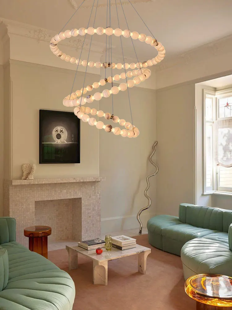 Marble Bubble Collection 2026 Chandelier Lighting Hanging Lamps Alabaster Lustre Suspension Luminaire Lampen For Living Room