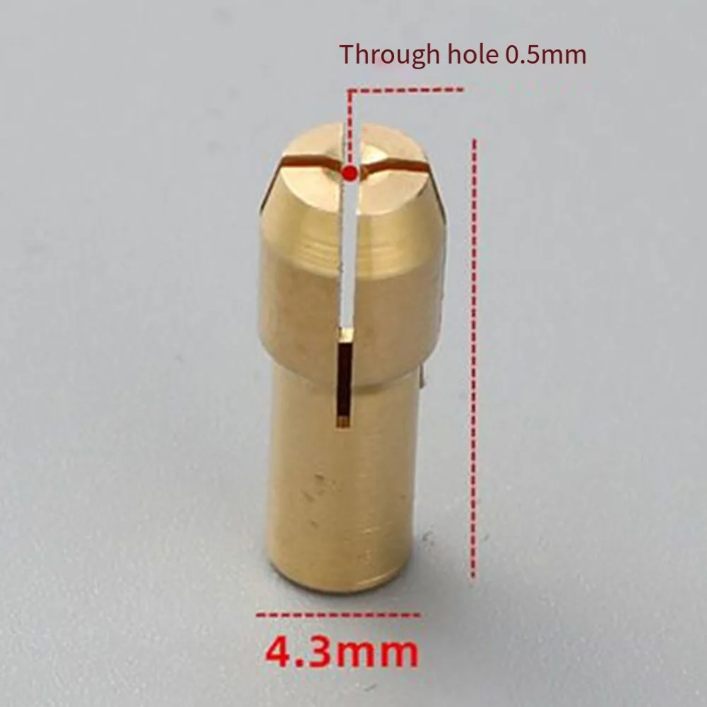 10pcs Slotted Brass Chuck Adapter for Rotary Tools Ensures Coaxiality Reduces Vibration Works with 0.5-3.2mm Shank Drill Bits