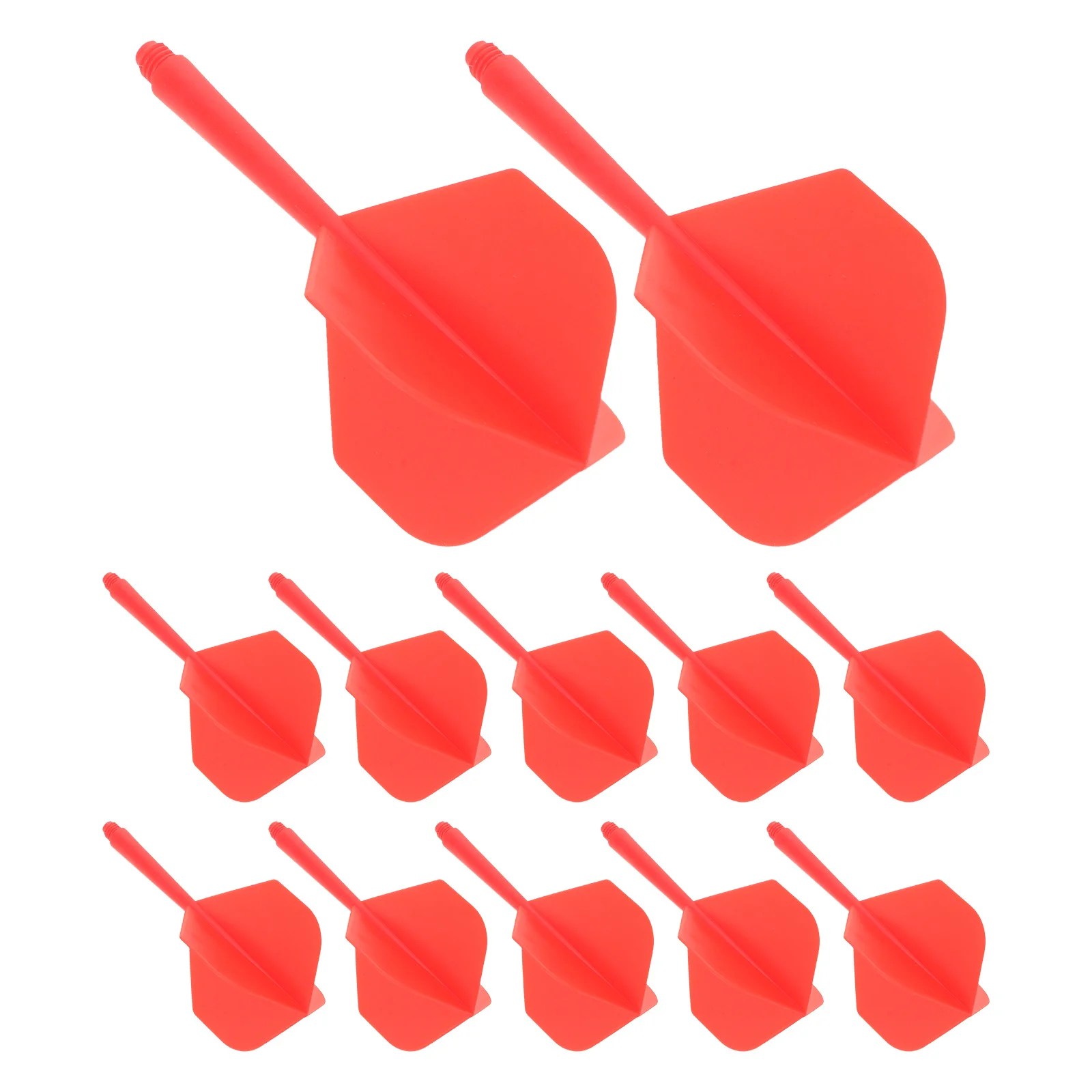 

12pcs Integrated Shaft Flights One-Piece Design Lightweight Plastic Stems Enhanced Grip Surface Replacement Dart Wings For