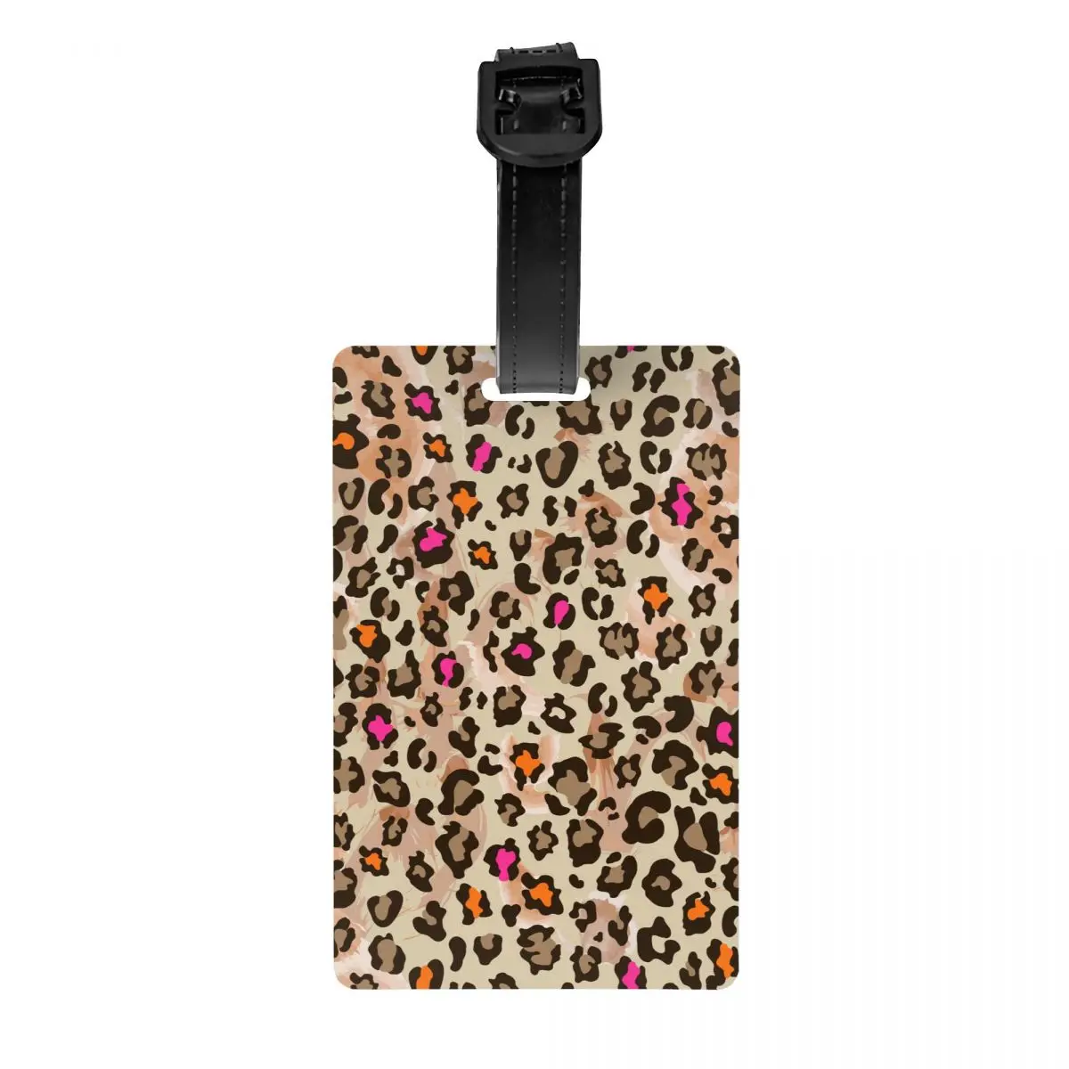 Pele Animal Leopardo Print Tag Bagagem, Proteção De Privacidade, Travel Bag Labels, Mala personalizada Bagagem Tags