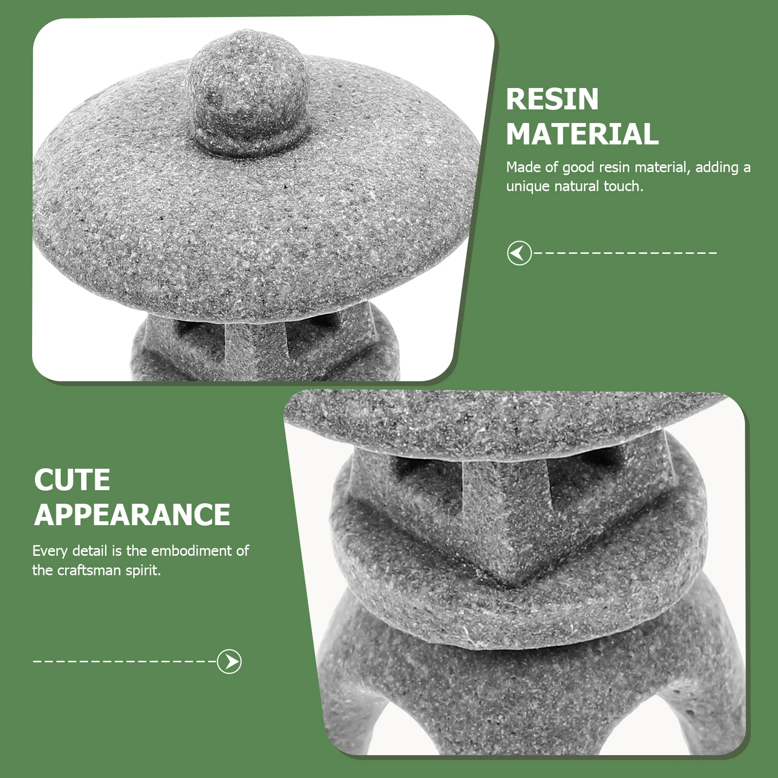 

Japanese Stone Lantern Ornaments Resin Material Mini Landscape Decor Indoor Outdoor Small Garden Decorations Micro