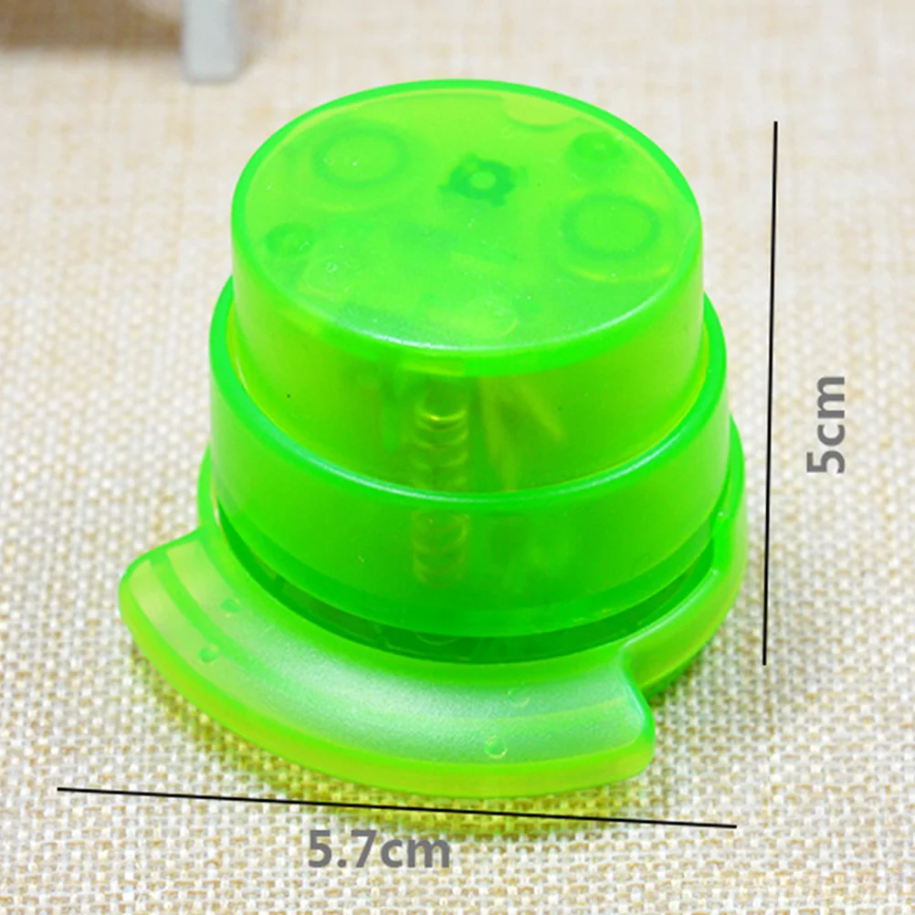 6개 미니 스테이플 프리 스테이플러 에코 ABS 플라스틱 휴대용 사무실 학교용 신기한 버클 스티치 종이 클립 사무용 스테이플러