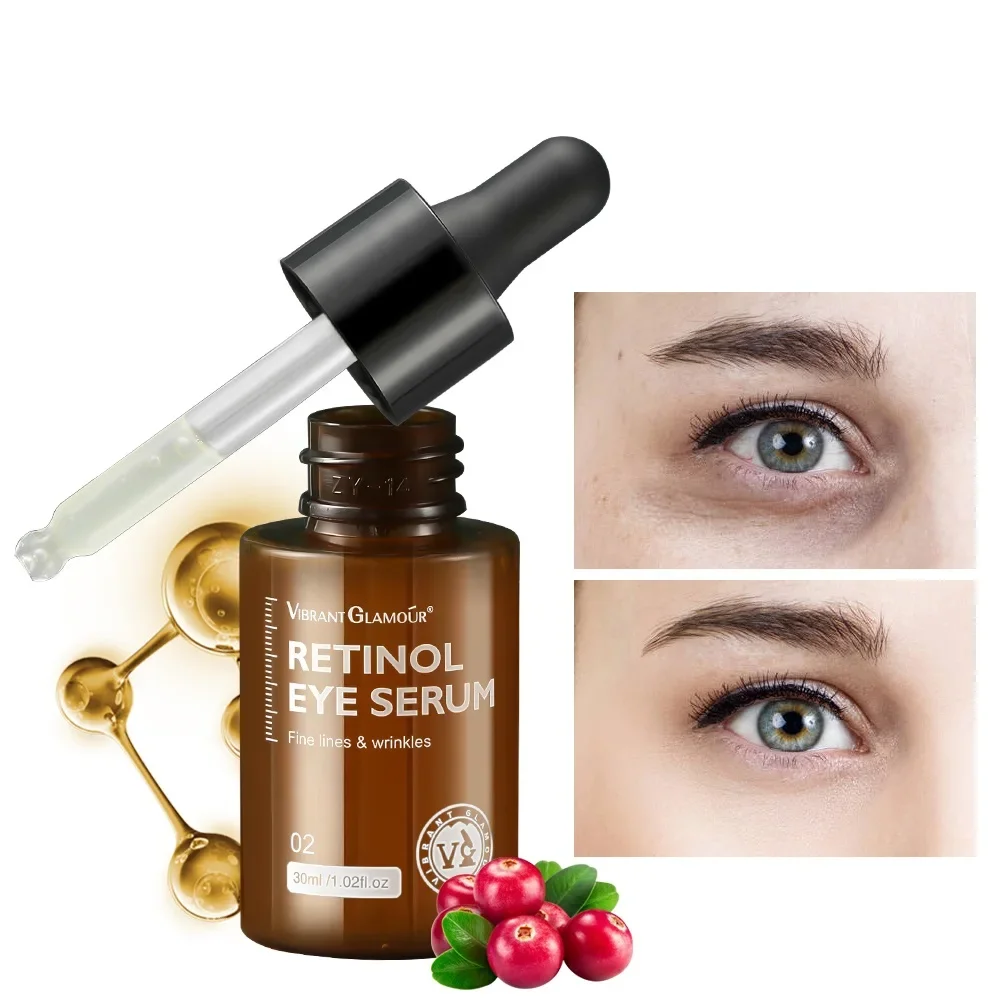 30ML Retinol Eye Cream Firming Eyes Massage Cream Anti Dark Circles Fades Fine Lines Remove Eye Bags Puffiness Firming Eyes Care