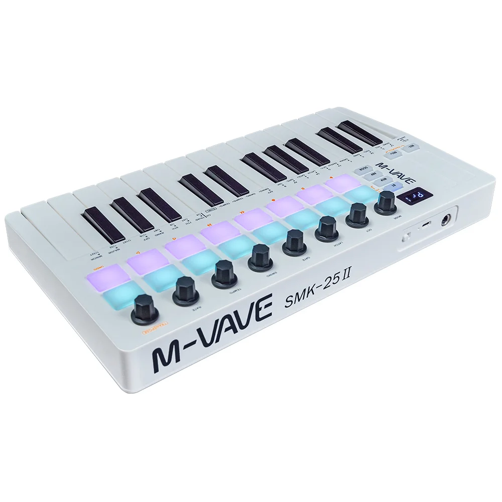 M-VAVE SMK25 II MIDI Keyboard Controller Percussion Pad Music Combat Arranger Bluetooth