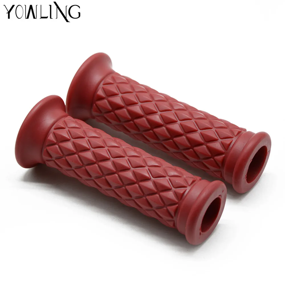 KEEPDSGN 7/8" Motorcycle Handlebar Grips – Rubber Gel With CNC Aluminum Ends, Universal Fit