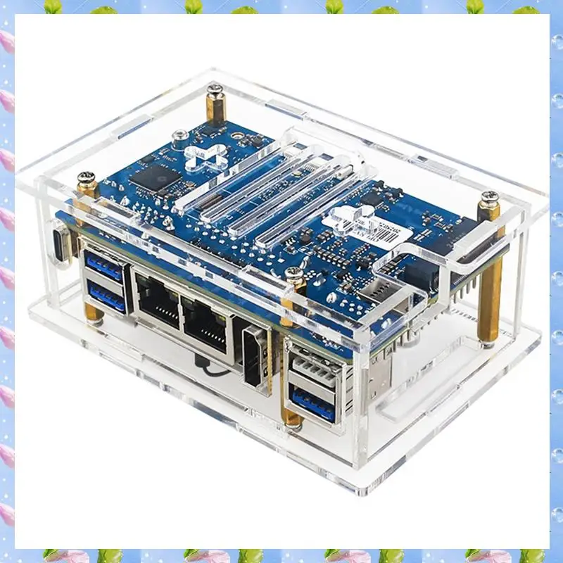 Smartwave-For Orange Pi RV2 Dedicated Shell Development Board Acrylic Shell Transparent Cooling Box B，For Orange Pi RV2 Dedicate