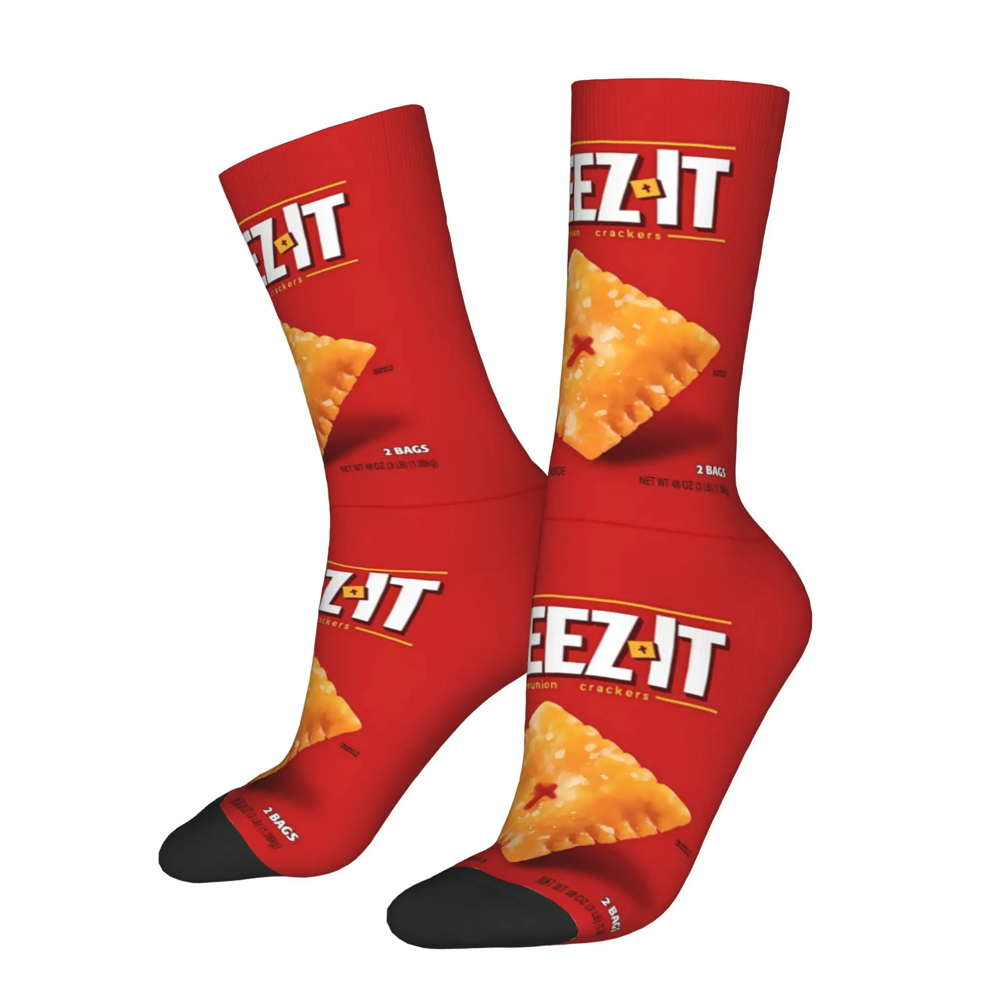 

Funny Men's Socks Jeez it communion bread Retro Street Style Casual Crew Sock Gift Pattern Printed