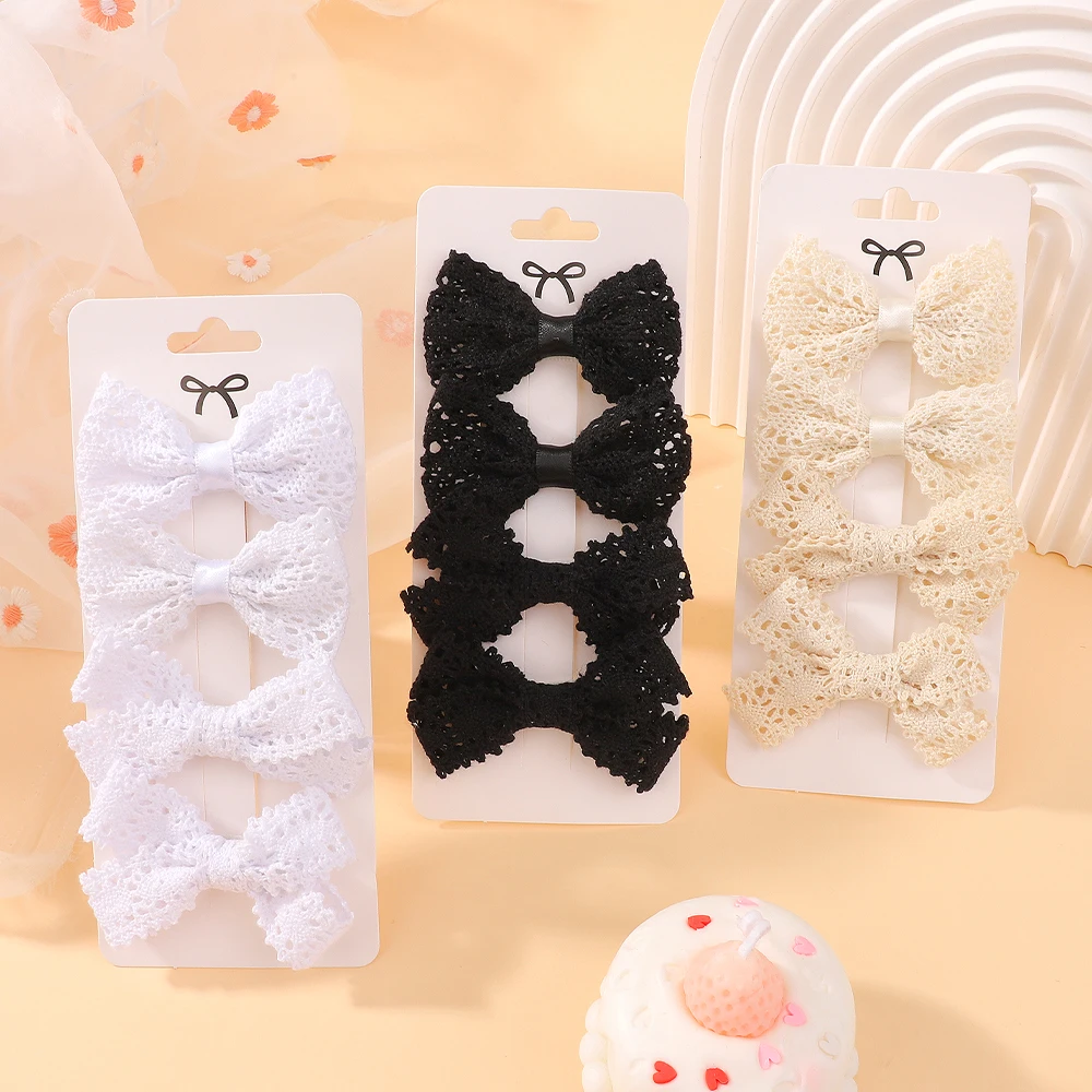 4 Stücke Böhmischen Stil Spitze Bögen Haarnadeln Haarspangen Kinder Haar Pony Baby Mädchen Niedliche Kinder Kopfbedeckung Haarschmuck Geschenke
