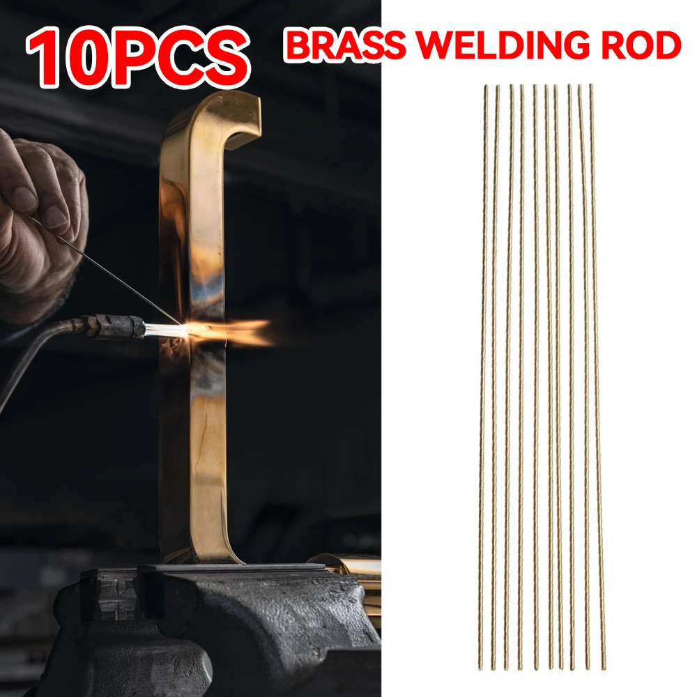 10pcs Brass Rods Welding Rods Gold Soldering Wire Soldering Rods For Jewelry Making Repair Brass Welding Wire Bronze Electrode