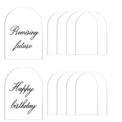 4x6 Inch/5x7 Inch Blank Clear Arch Acrylic Sign, DIY Arched Round Top Acrylic Sheet for Table Numbers,Name Modern Wedding Signs