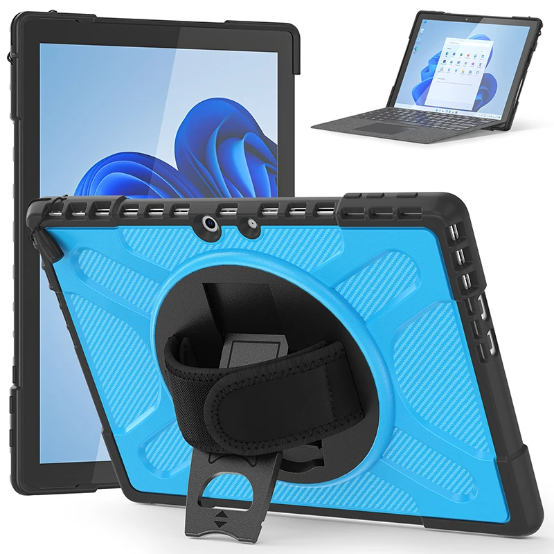 

Handle Strap Case for Microsoft Surface Pro 7 6 5 4 12.3 Inch 360 Rotating Rugged Cover with KickStand for Surface Pro 9 8 13''