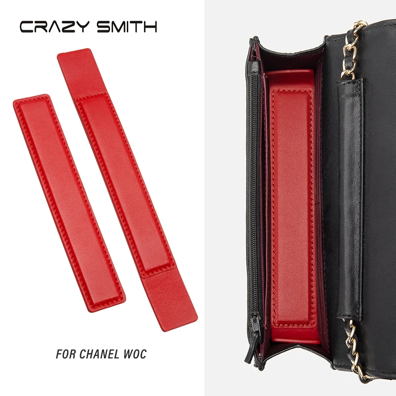 CRAZYSMITH Leather Bag Base Shaper For Chanel Woc Insert Portable Support Bottom Pad Handbag Inner Transformation Accessories