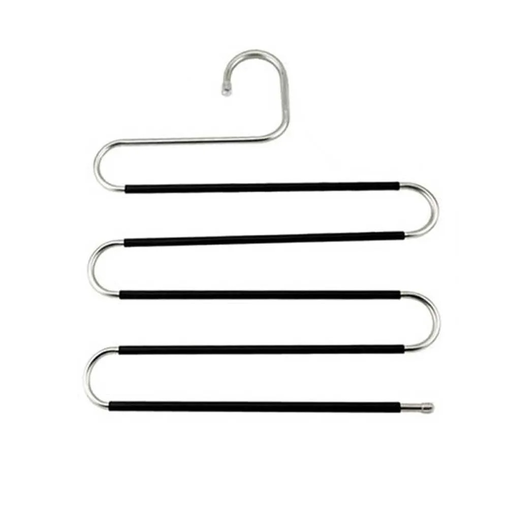 

5 Layers Magic Space Saving Multifunctional Clothes Pants Skirt Stainless Steel Hangers Storage Organizer Holder Racks